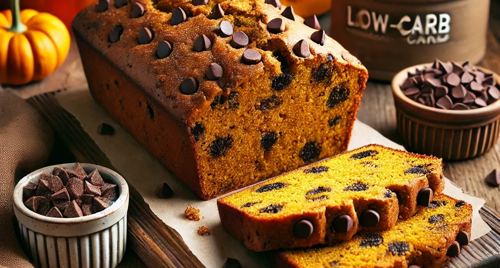 Low-Carb Chocolate Chip Pumpkin Bread