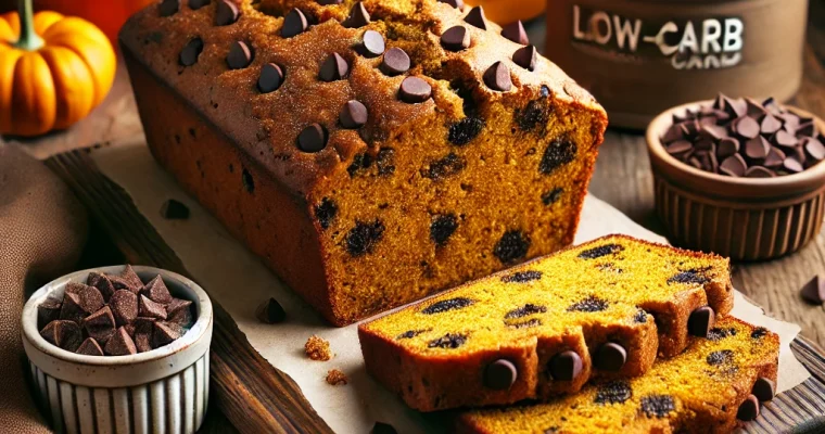 Low-Carb Chocolate Chip Pumpkin Bread