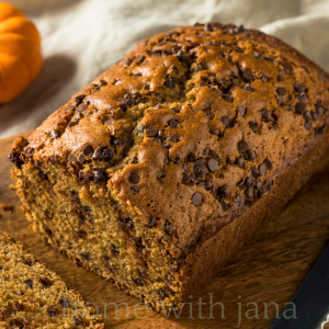 Low-Carb Chocolate Chip Pumpkin Bread