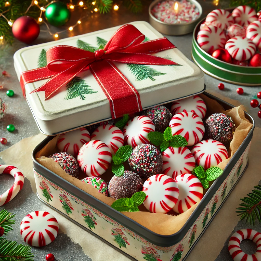 homemade peppermint candies gift idea