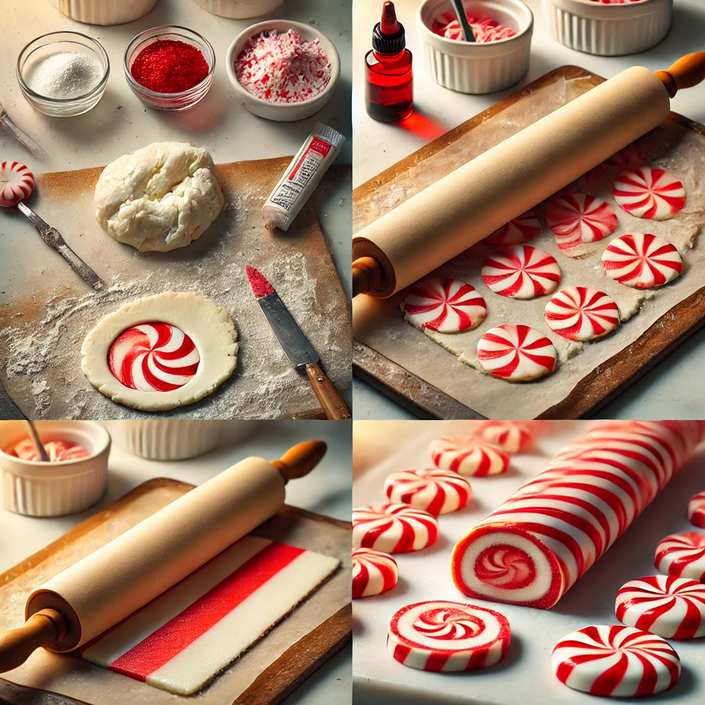 Creating the peppermint candies design-step by step