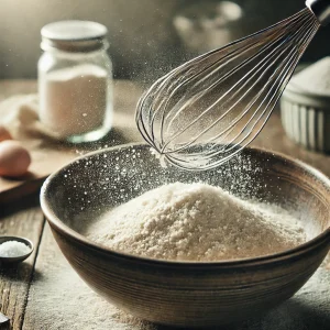 Whisking dry ingredients for pie crust