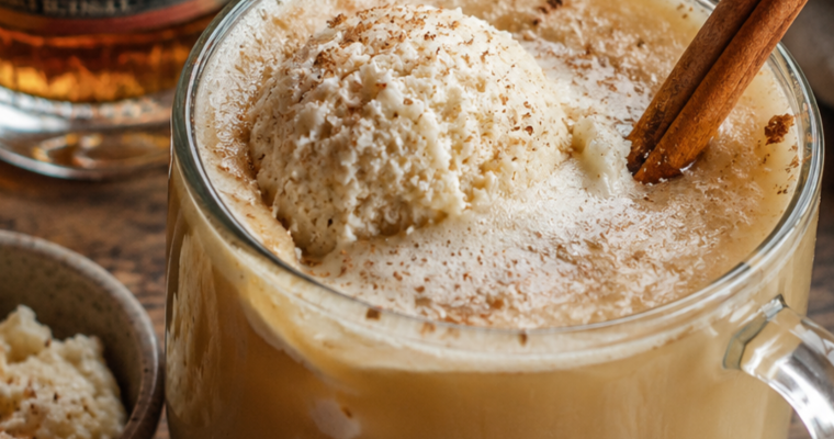 Hot Buttered Rum with Ice Cream