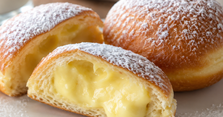 Vanilla Custard Cream Donuts