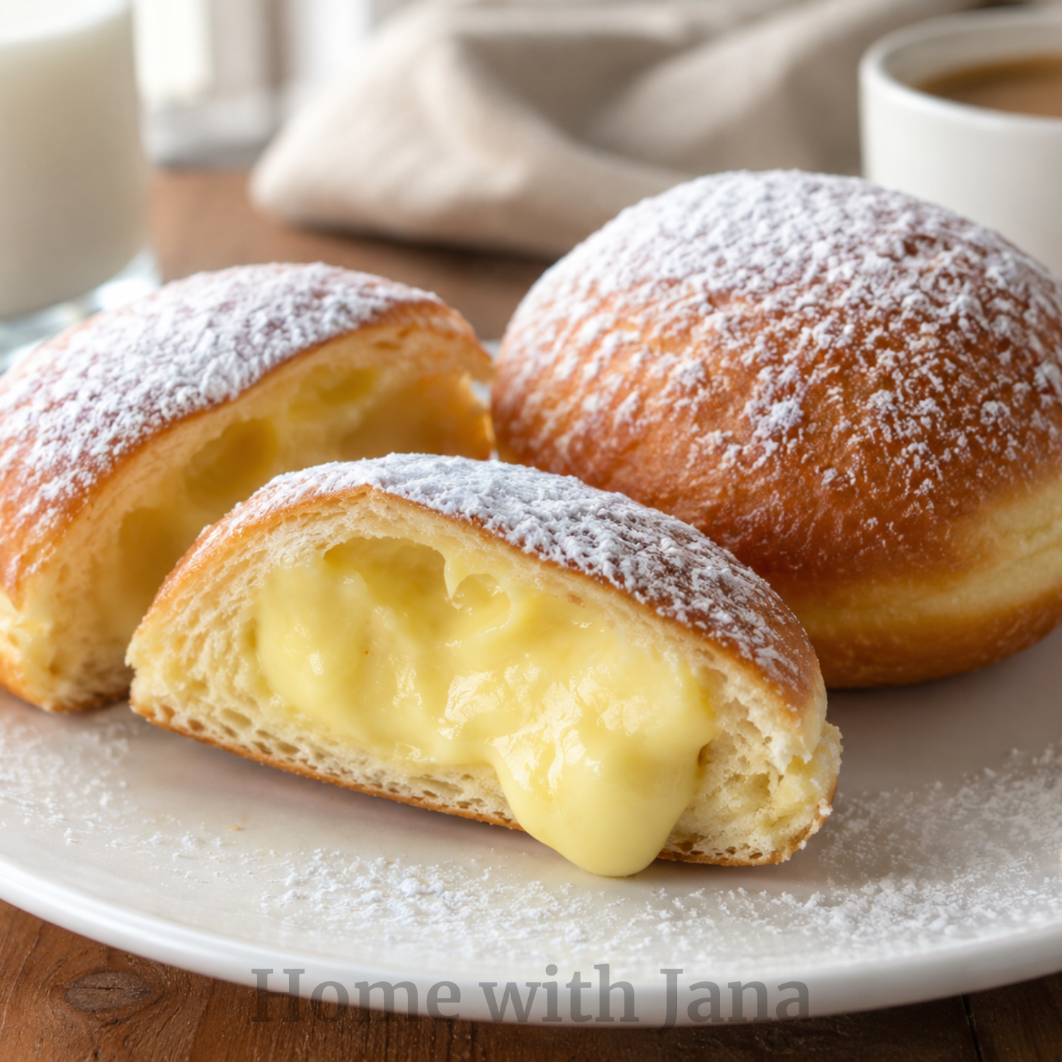 Vanilla Custard Cream Donuts