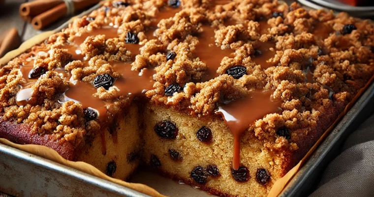 Streusel Spice Cake with Brown Sugar Glaze
