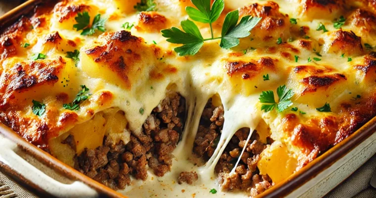 Cheesy Beef and Potato Casserole