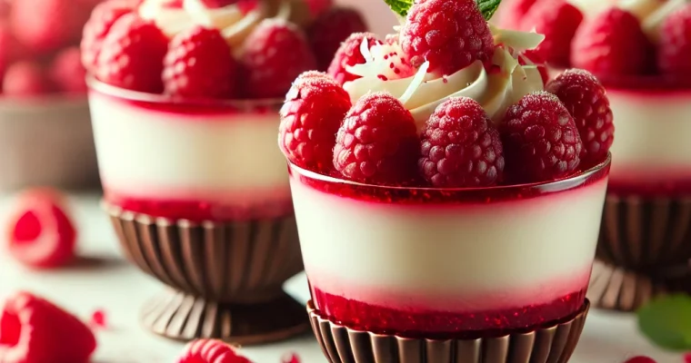 Raspberry White Chocolate Mousse Cups