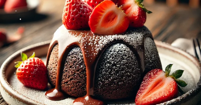 Strawberry Chocolate Lava Cakes