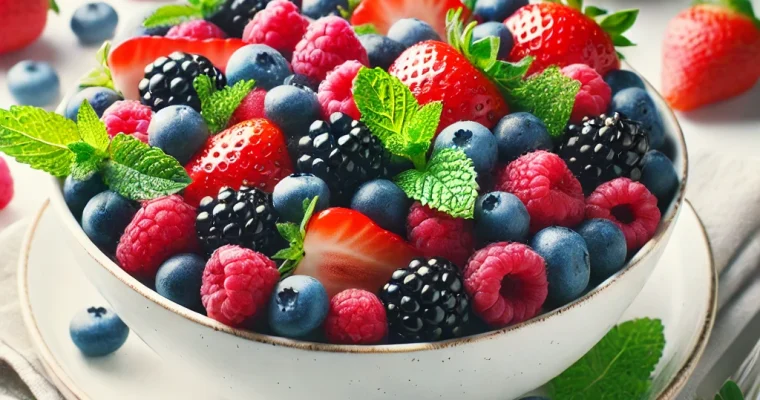 Berry Salad with Honey-Lime Dressing