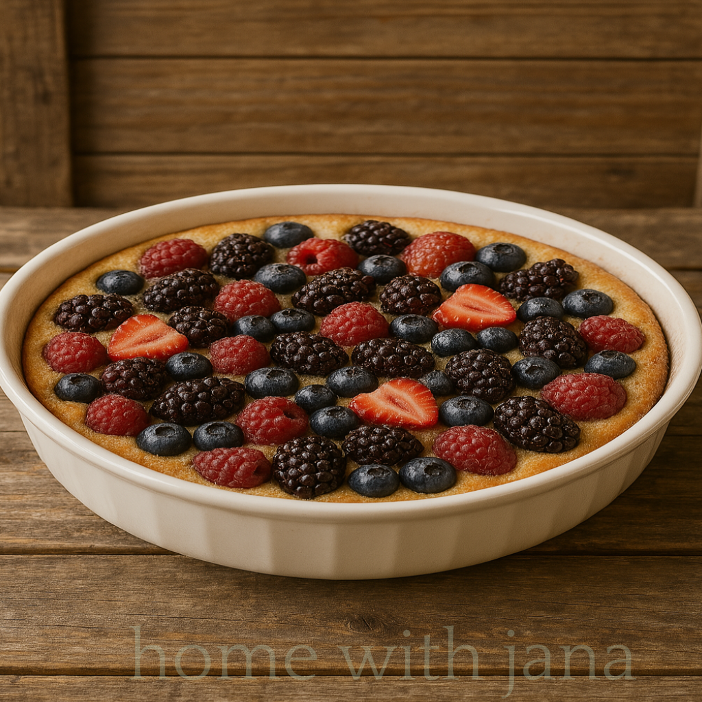 Sugared Berry Cobbler Cake