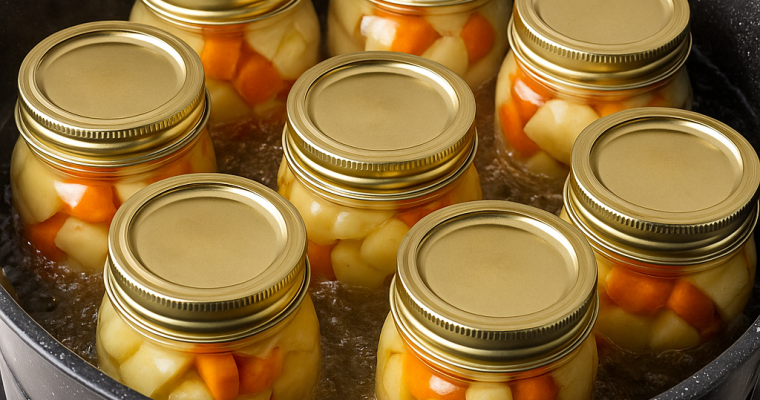 Water Bath Canning Potatoes & Carrots