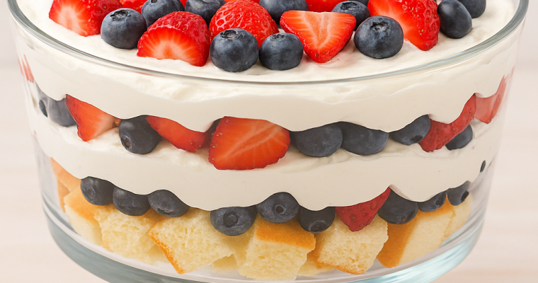 Fourth of July Berry Trifle
