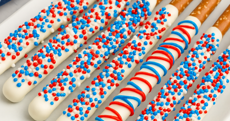 Patriotic Pretzel Rods