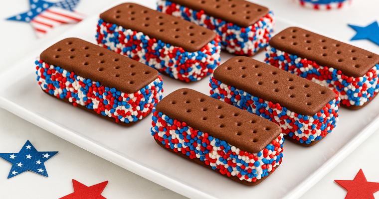 Firecracker Ice Cream Sandwiches