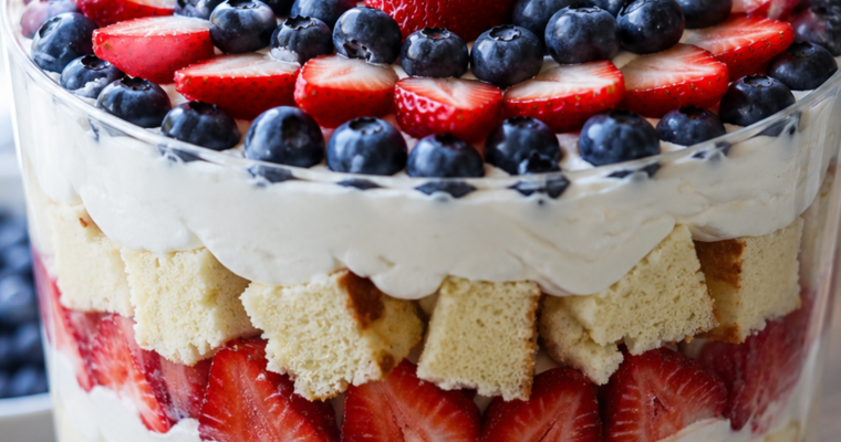 Fourth of July Berry Trifle