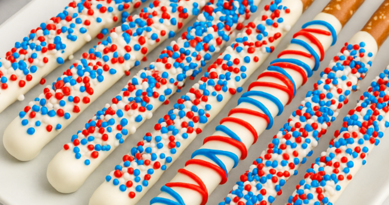 Patriotic Pretzel Rods