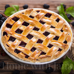 Blackberry Pie with a lattice crust