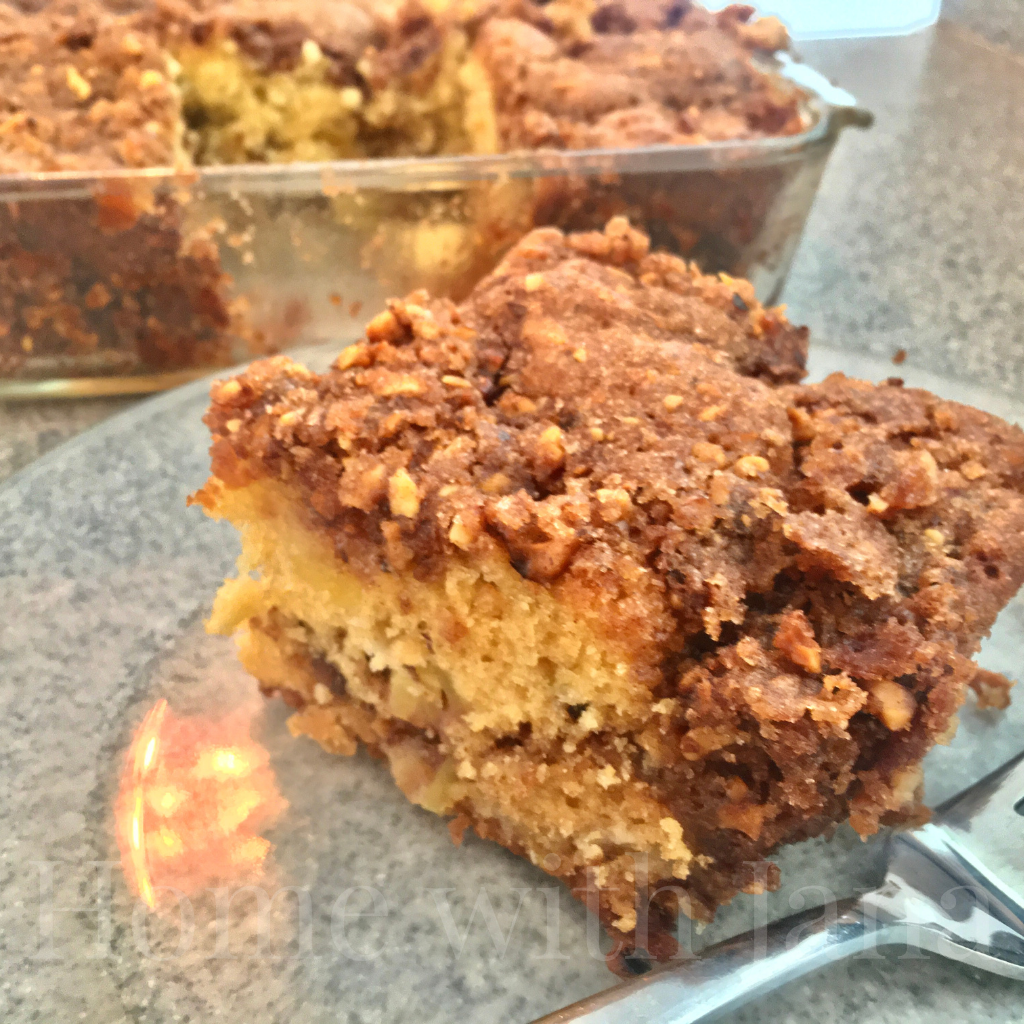 Classic cinnamon streusel Coffee Cake on a plate.