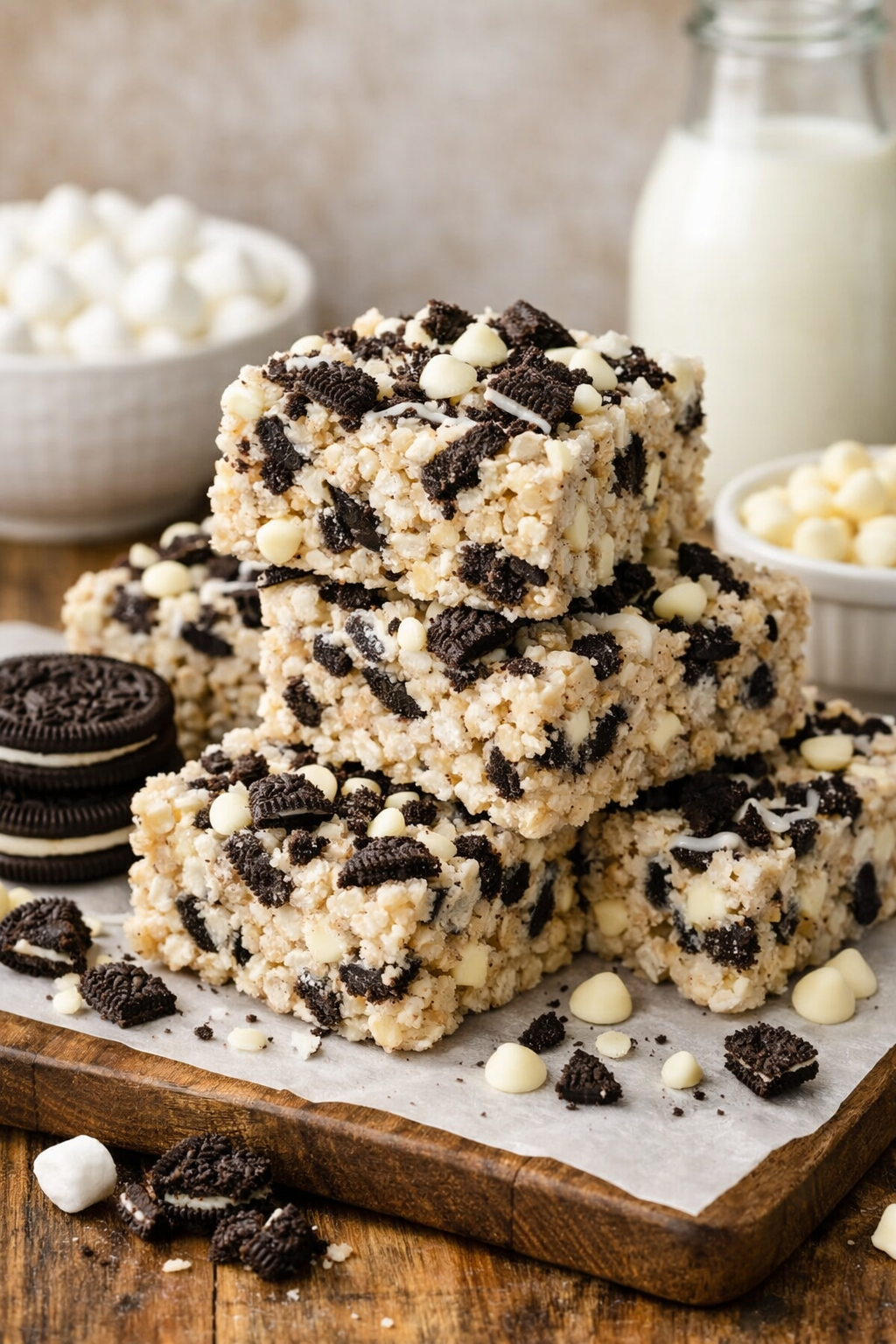 Cookies and Cream Krispy Treats