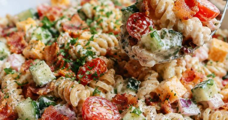 Creamy Ranch Bacon Pasta Salad