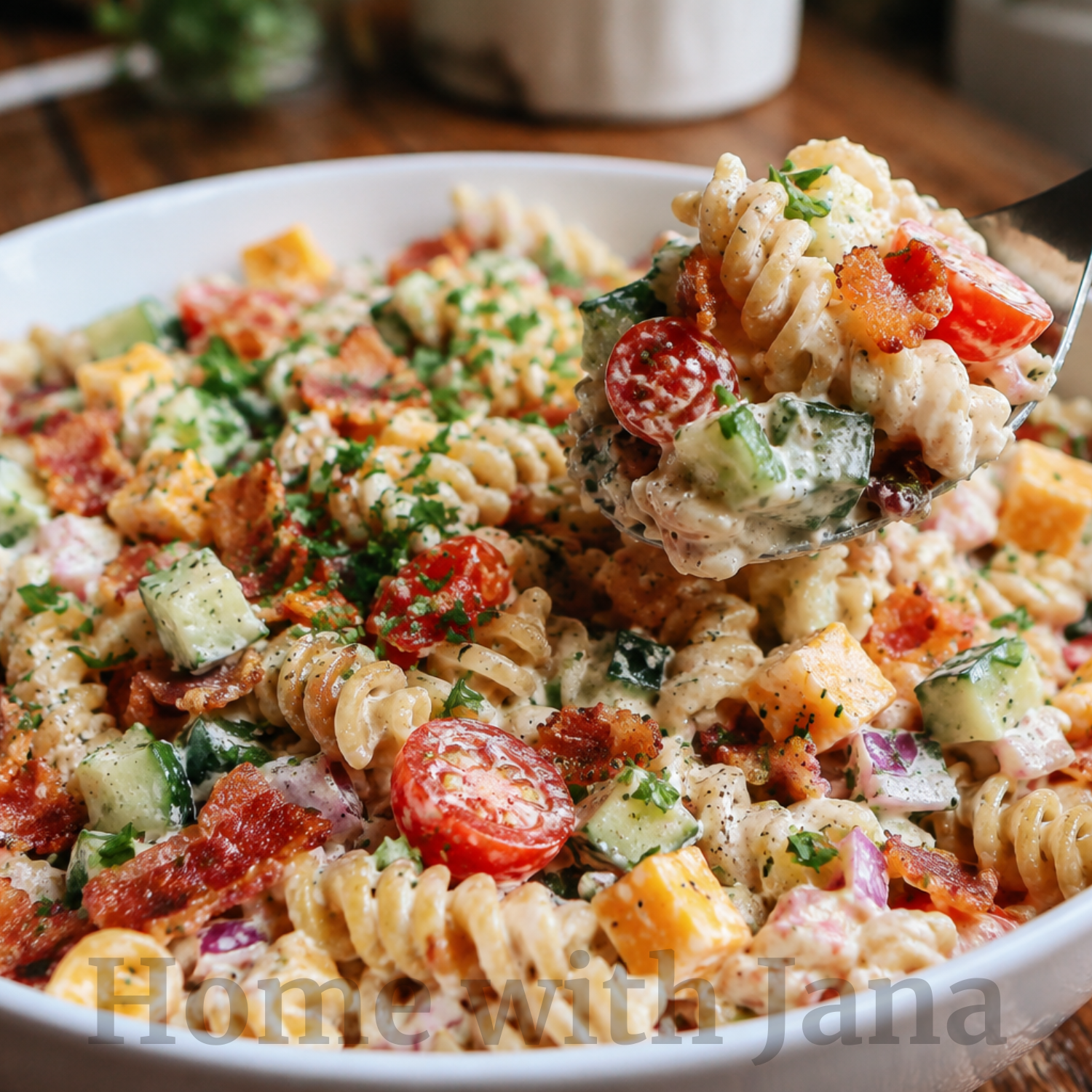 Creamy Ranch Bacon Pasta Salad