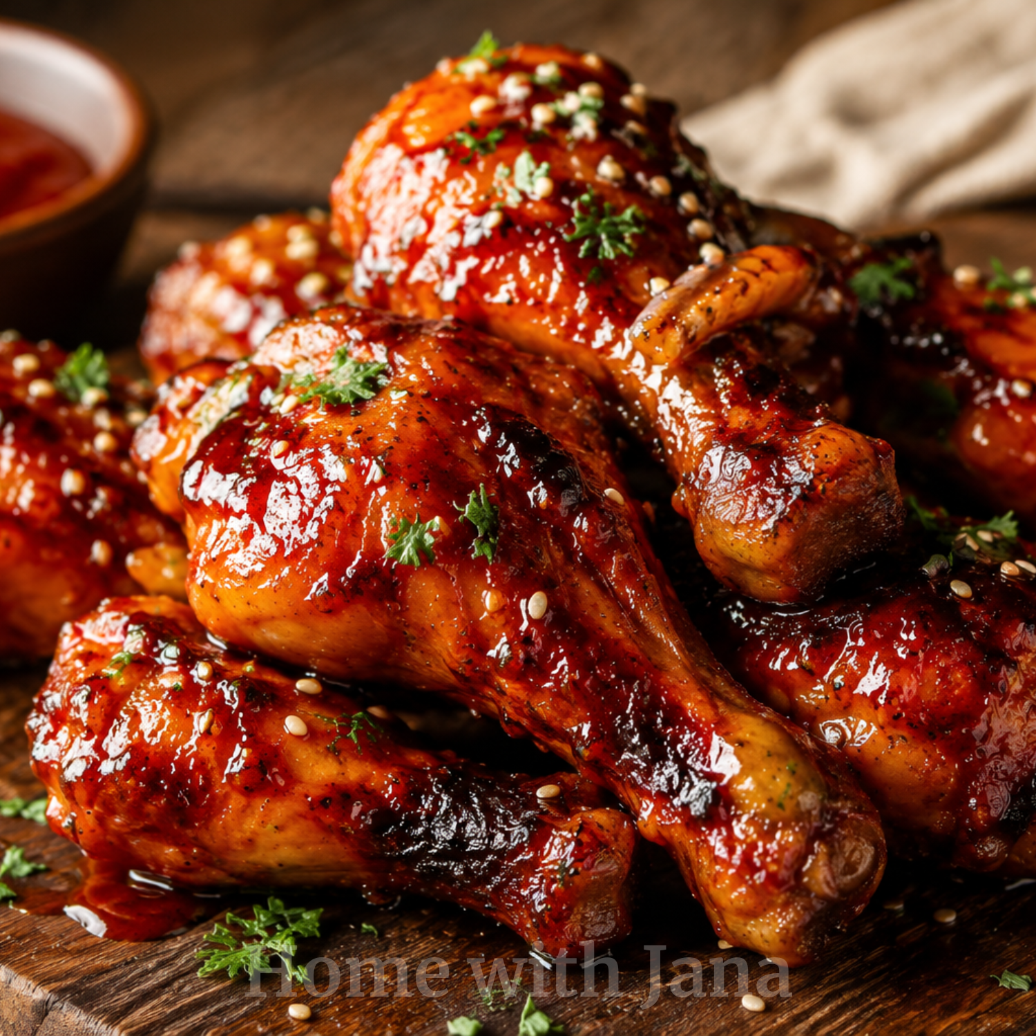 Sticky Honey BBQ Chicken Drumsticks