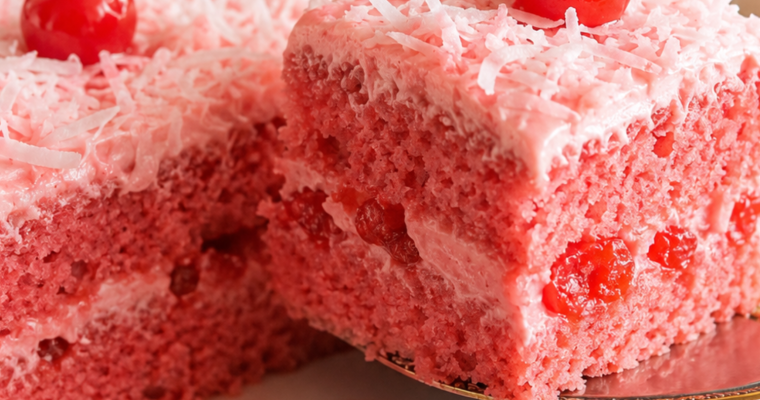 Pink Velvet Strawberry Cherry Cake