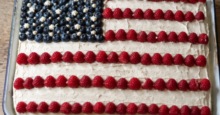 American Flag Cake Recipe (No Special Pan Needed)