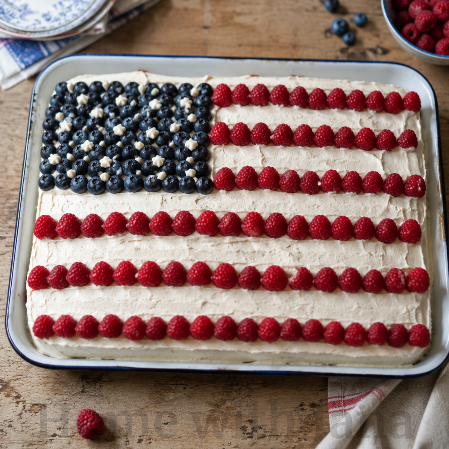 American Flag Cake Recipe (No Special Pan Needed)