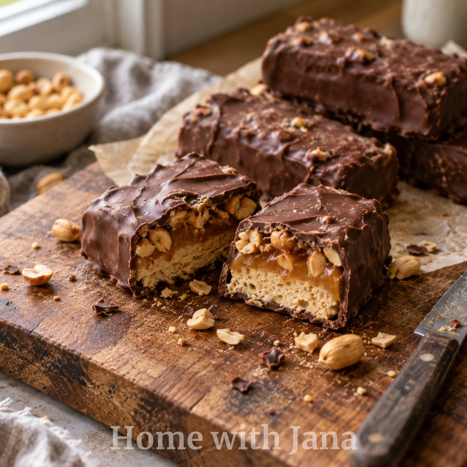 Homemade Snickers Bars