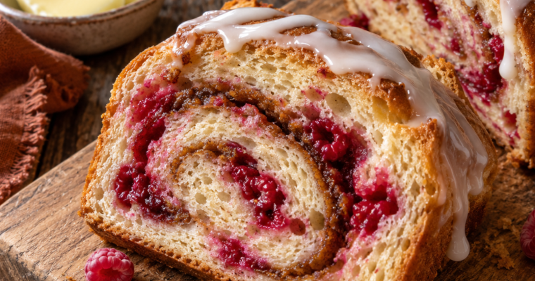Raspberry Pumpkin Spice Swirl Bread